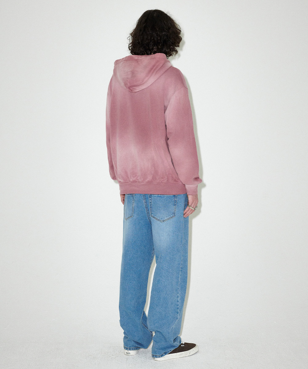 SPRAY GRAFFITI ZIP UP HOODIE [PINK] - MAHAGRID