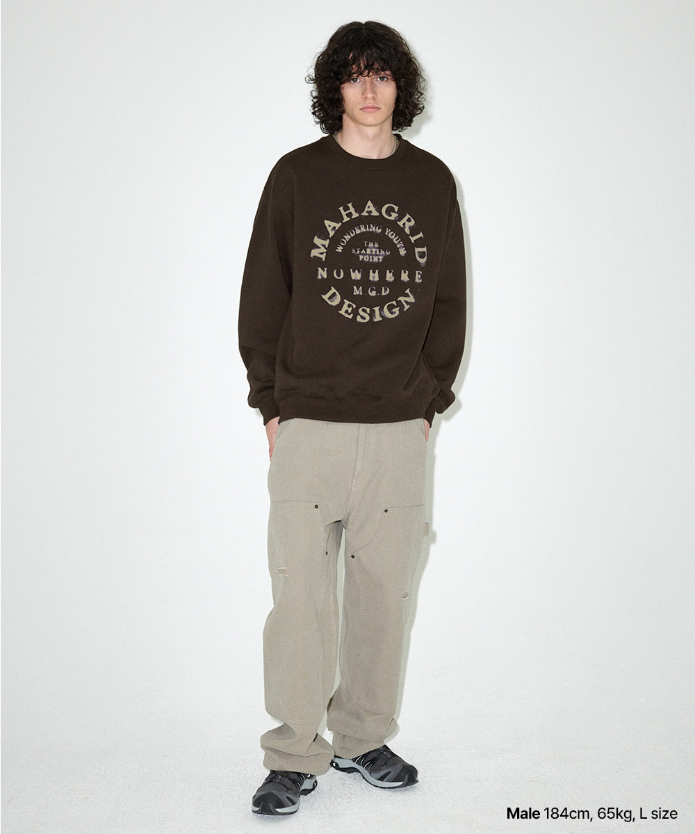 【mahagrid】24FW★ CIRCLE GRUNGE SWEATSHIRT MAHAGRID