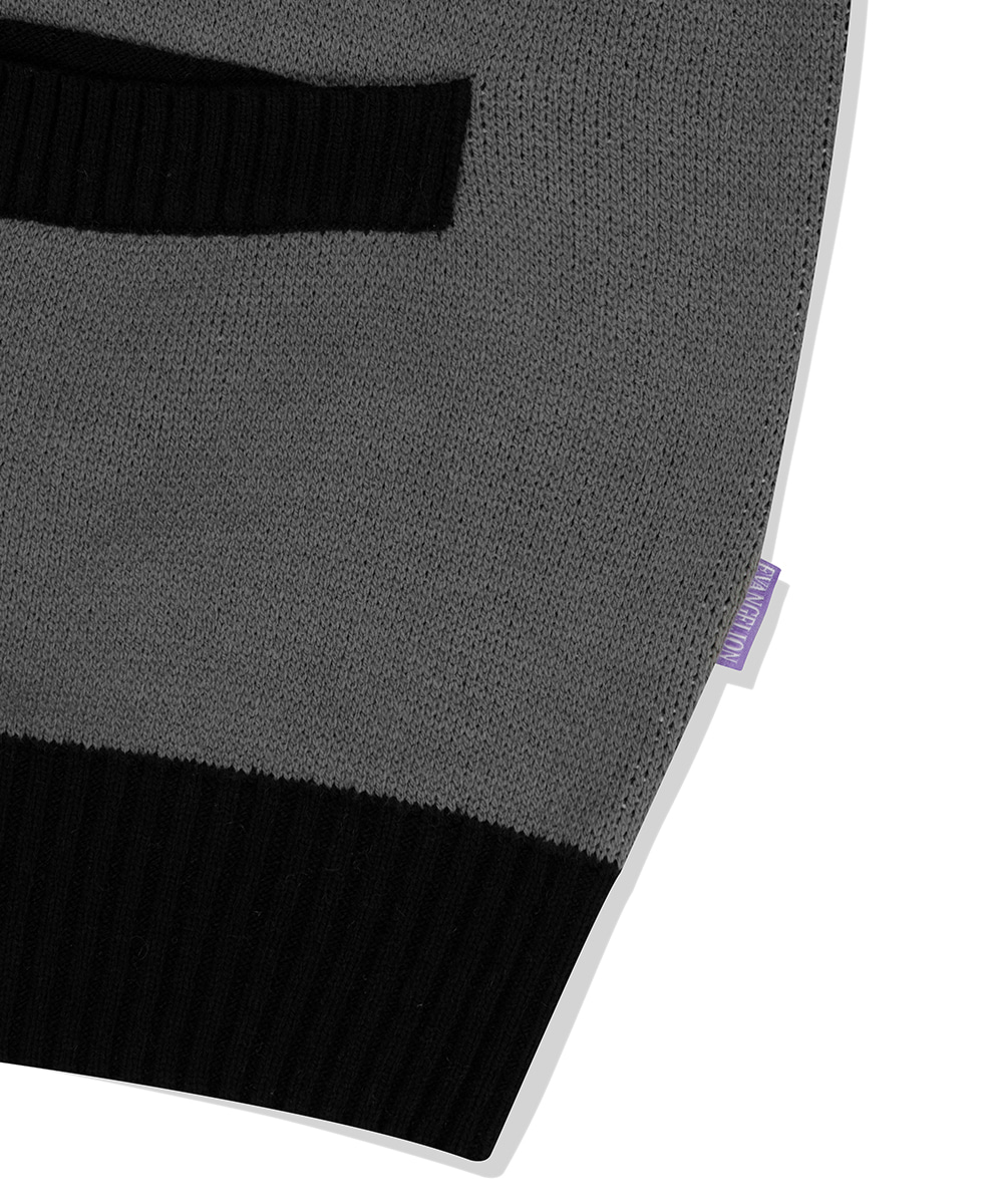 EVA TRACK ZIP UP KNIT [BLACK] - MAHAGRID