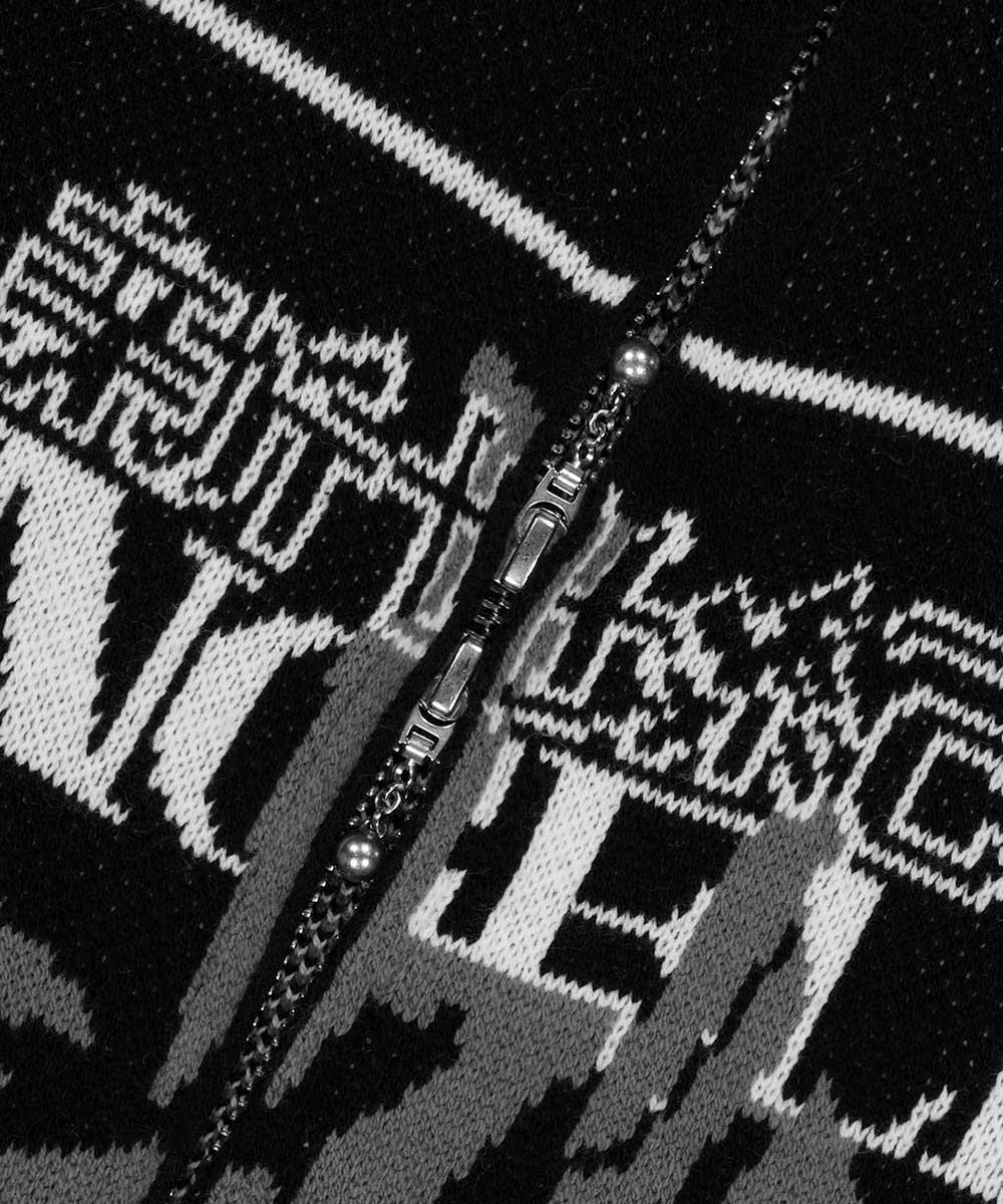 EVA TRACK ZIP UP KNIT [BLACK] - MAHAGRID