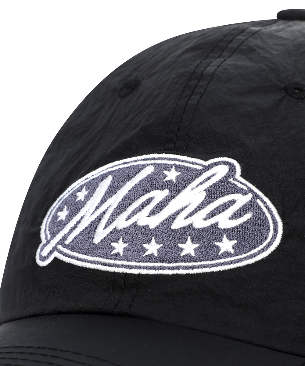 【mahagrid】25SS★ STAR OVAL NYLON CAP STAR OVAL NYLON CAP[BLACK] - MAHAGRID