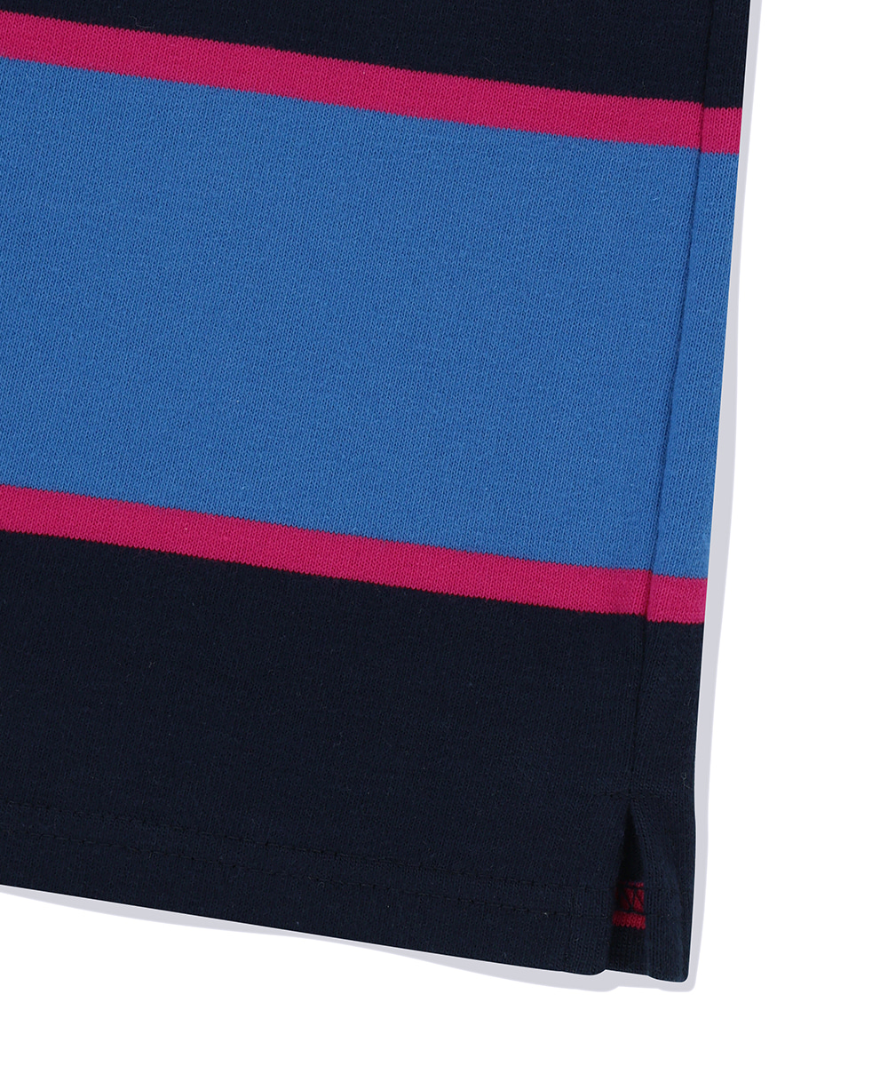STRIPE RUGBY SHIRT[BLUE] - MAHAGRID