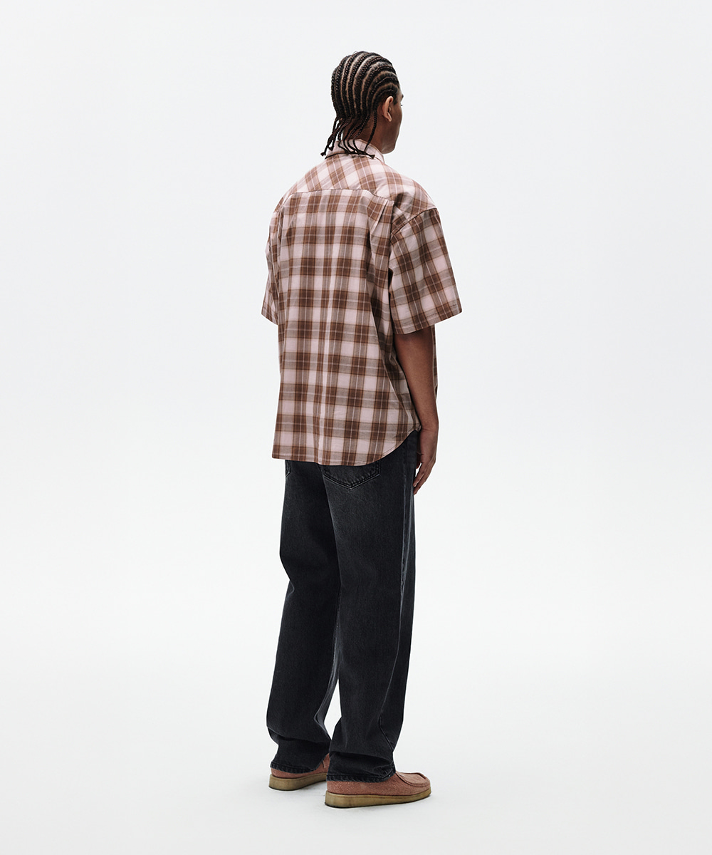 韓国発!【DRAW FIT】Evan Ombre checkered shirt draw-fit
