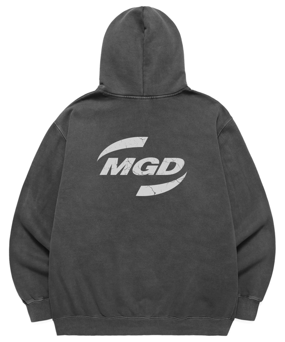 SPIN LOGO PIGMENT HOODIE[CHARCOAL]