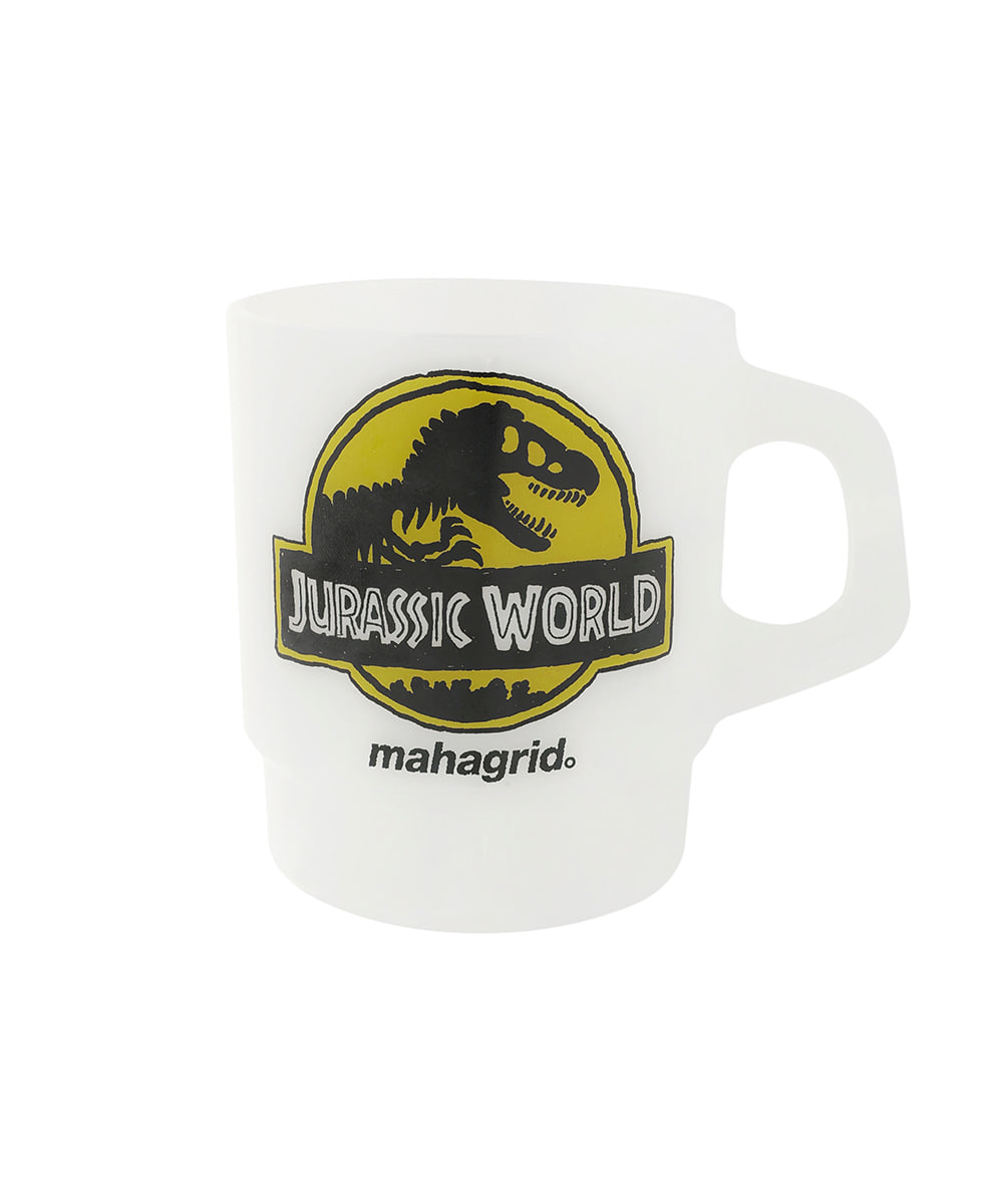 JURASSIC DOODLE LOGO MILK GLASS CUP[WHITE]