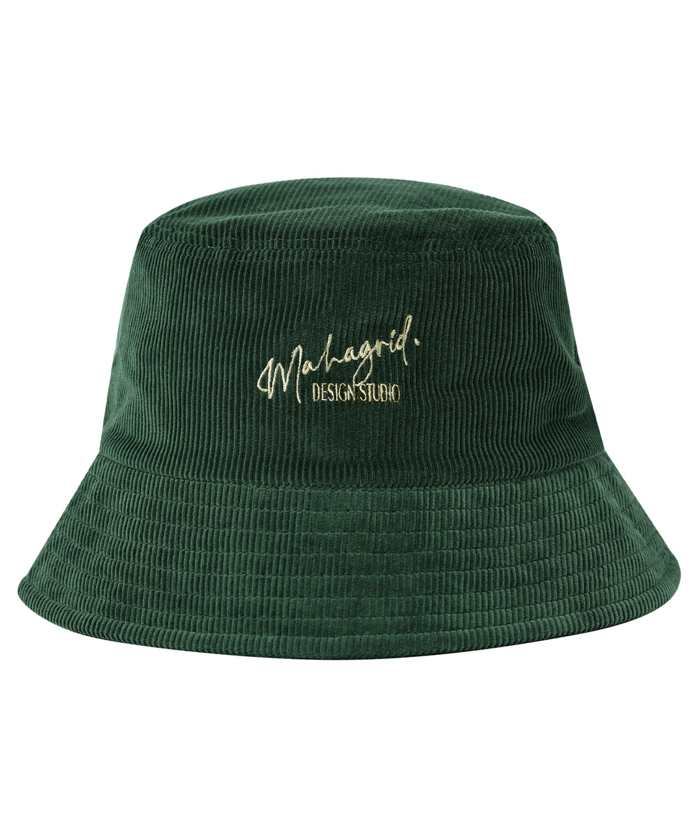 SIGNATURE CORDUROY BUCKET HAT[GREEN]