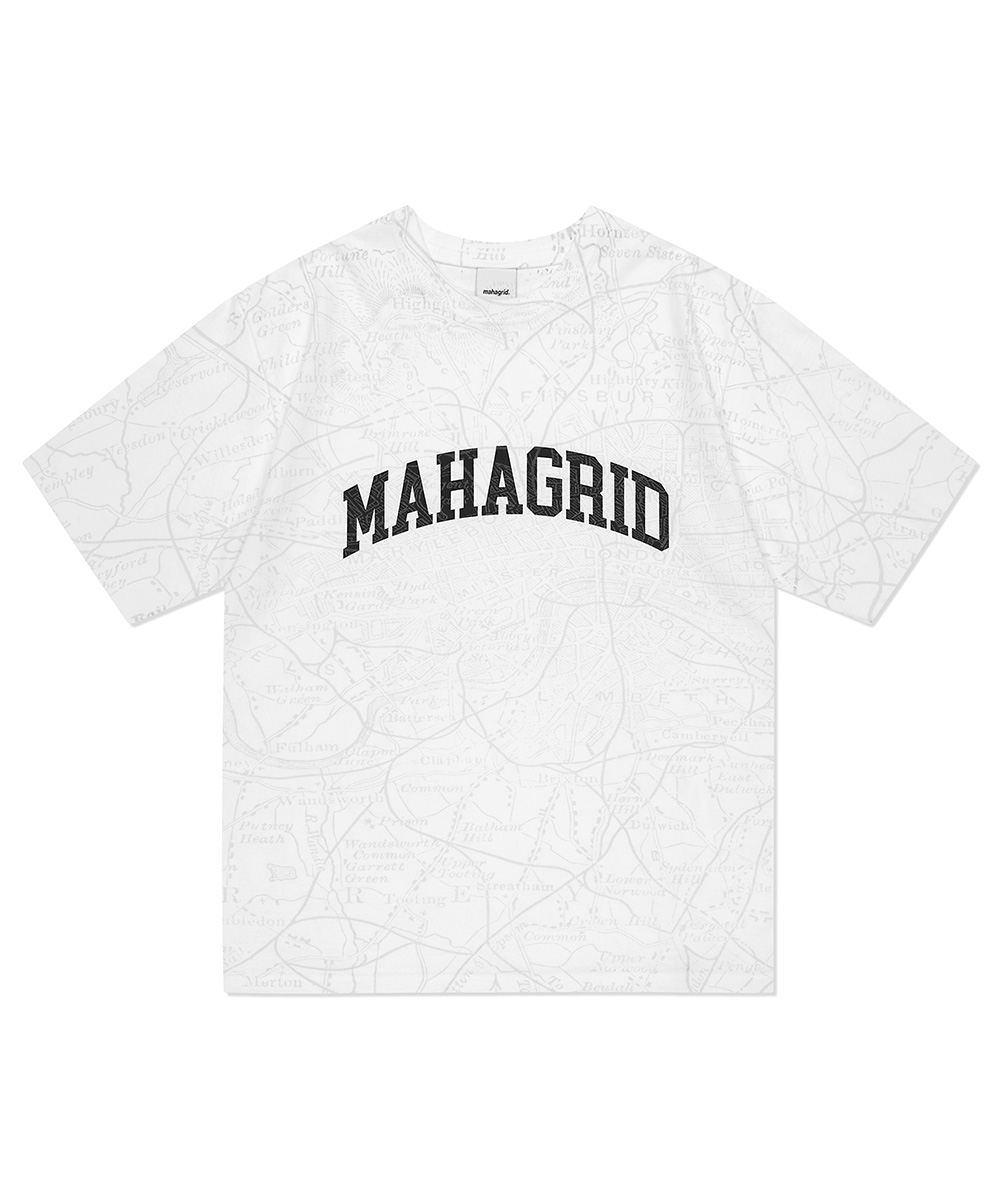 MAP ALL OVER PRINT TEE[WHITE]