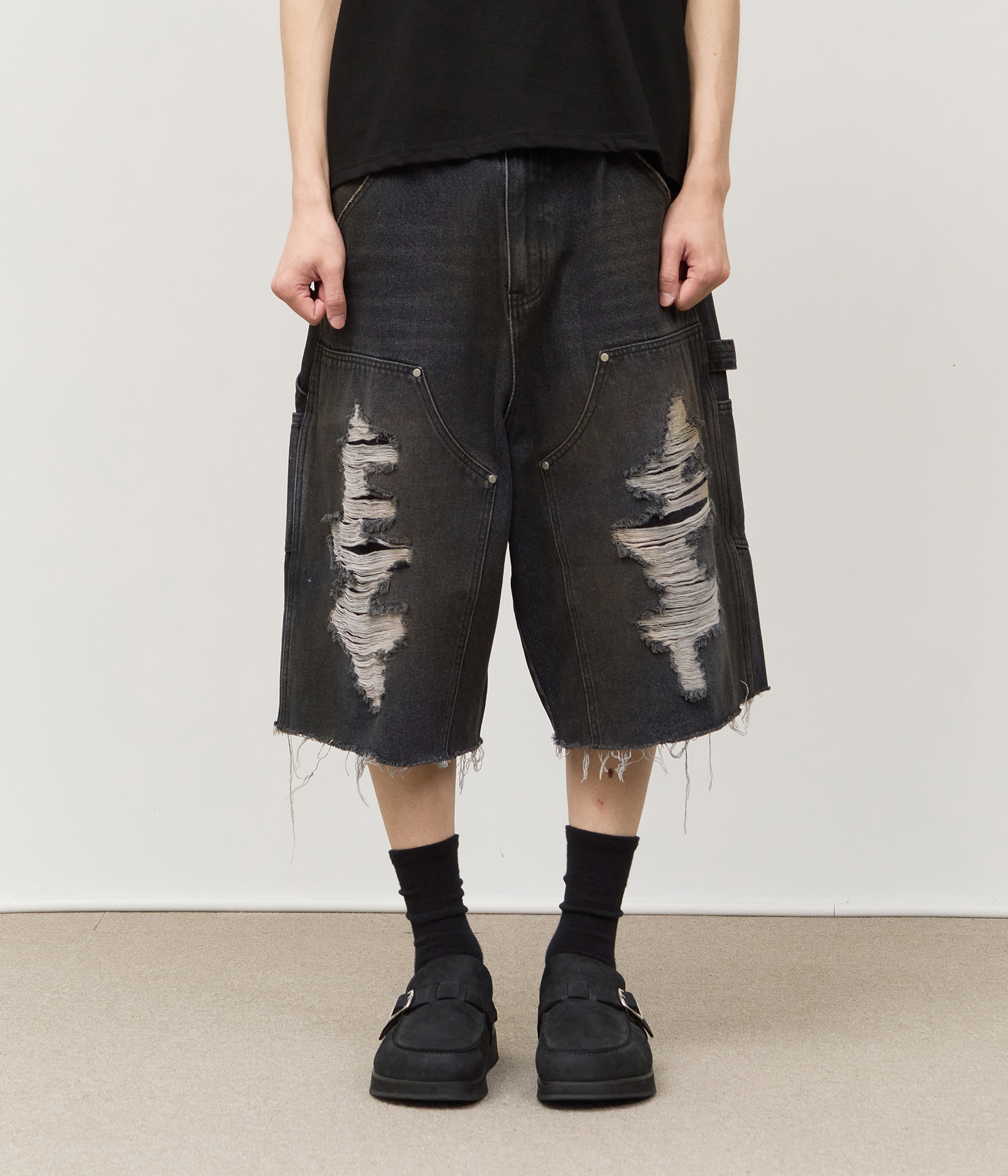 【HI FI FNK】Front Back Washed Denim HI FI FNK(ハイファイファンク) デニム・ジーパン(メンズ