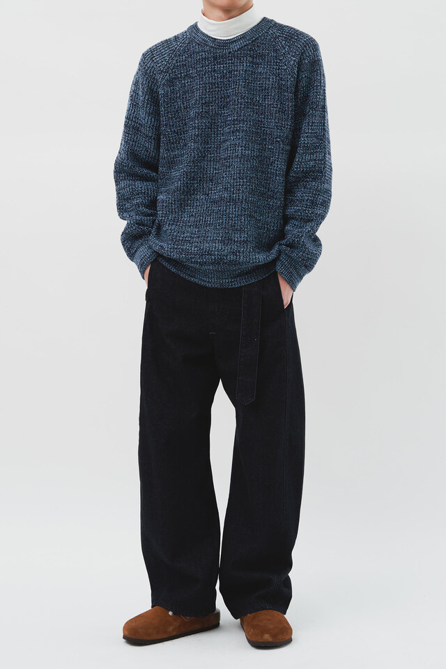 【HI FI FNK】Cover Curved Belted Denim Cover Curved Belted Denim - HIFIFNK