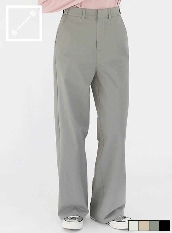 [6B] 高腰落地西装裤