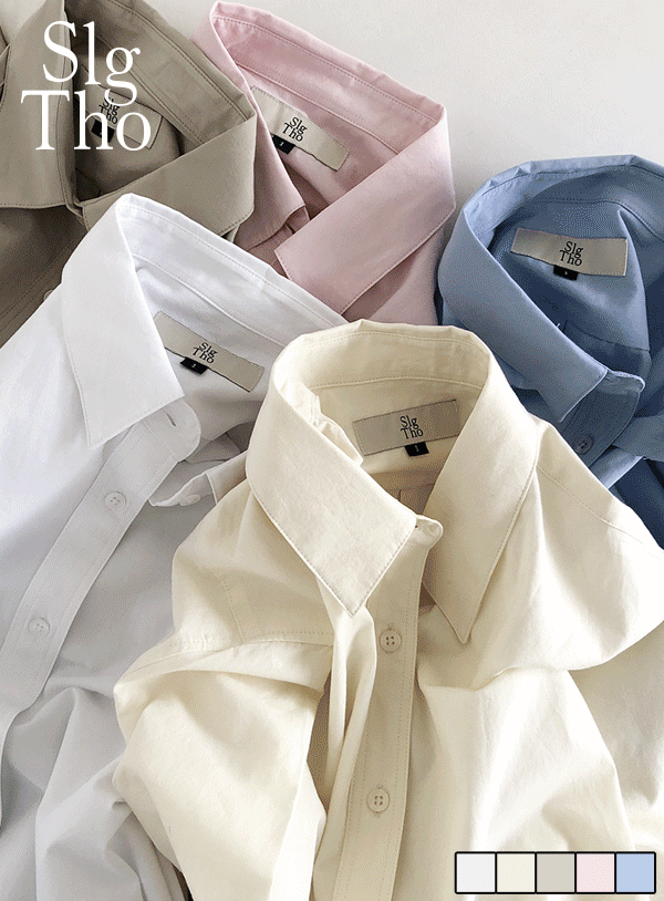 [SlgTho] 经典质感纯色衬衫