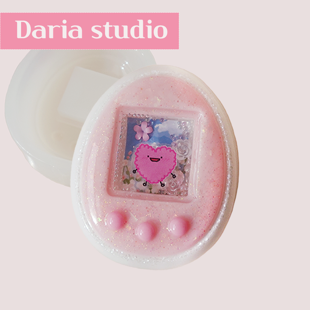 [수제몰드] Daria 입체 달걀 게임기 몰드 / 다마고치 레진아트 실리콘 몰드