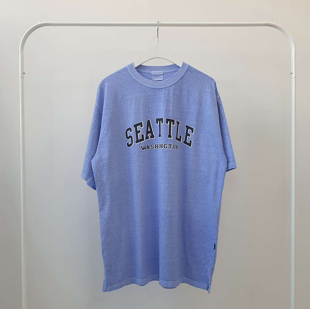 반팔 티셔츠 블루 색상 이미지-S1L46