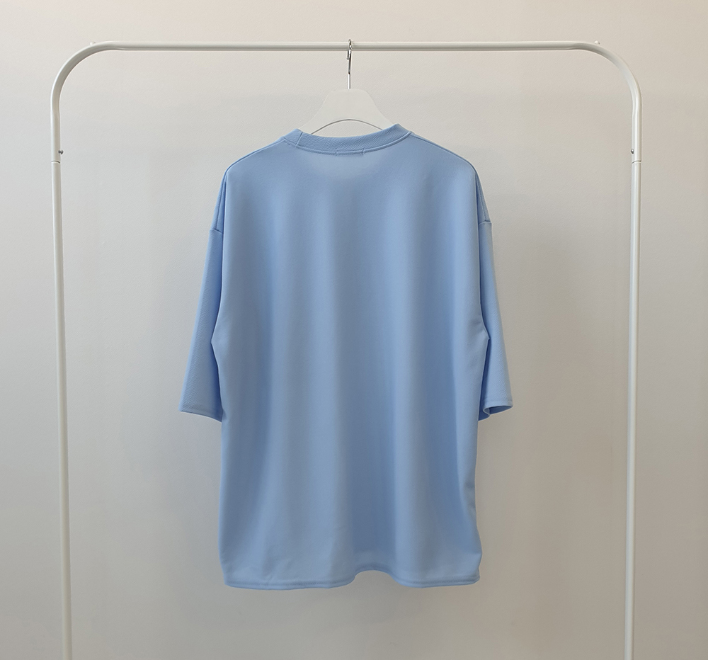 반팔 티셔츠 블루 색상 이미지-S1L53