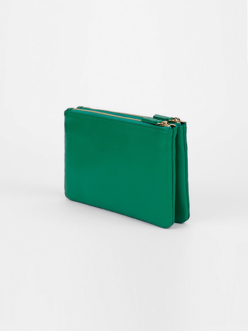 POUCH-DOUBLE-GREEN[LESAC]