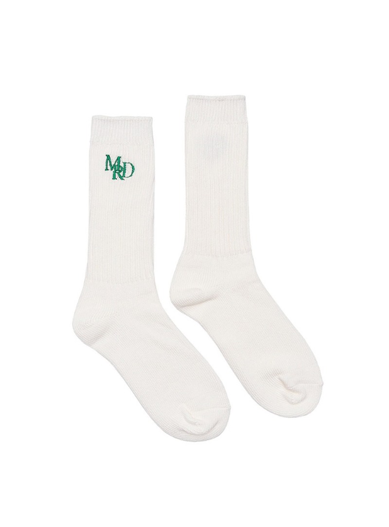 SOCKS MRD LOGO_WHITE GREEN