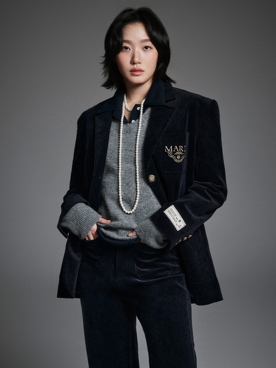 CORDUROY JACKET ALUMNI CLASSIQUE_NAVY - MARDI MERCREDI