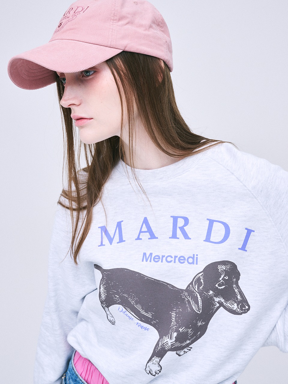 SWEATSHIRT RAGLAN DDANJI_HEATHER PURPLE - MARDI MERCREDI