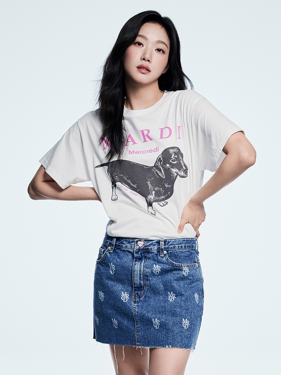 Restocking on July 15] TSHIRT DDANJI_IVORY PINK - MARDI MERCREDI