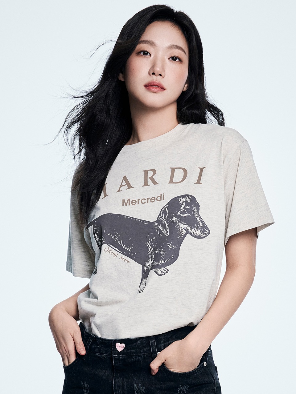 TSHIRT DDANJI_OATMEAL TAUPE - MARDI MERCREDI TSHIRT DDANJI_OATMEAL TAUPE - MARDI MERCREDI