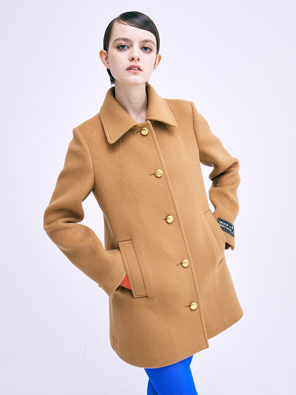 ★MARDI MERCREDI★WOOL A LINE JACKET_CAMEL★ WOOL A LINE JACKET_CAMEL - MARDI MERCREDI