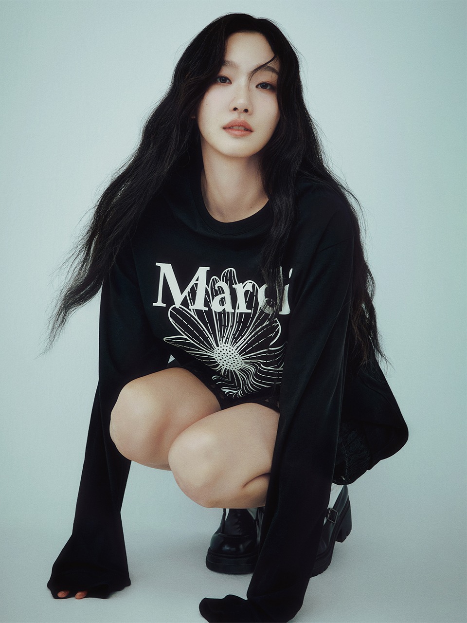 Mardi Mercredi TSHIRT FLOWERMARDI BLOSSOM_OATMEAL BLACK