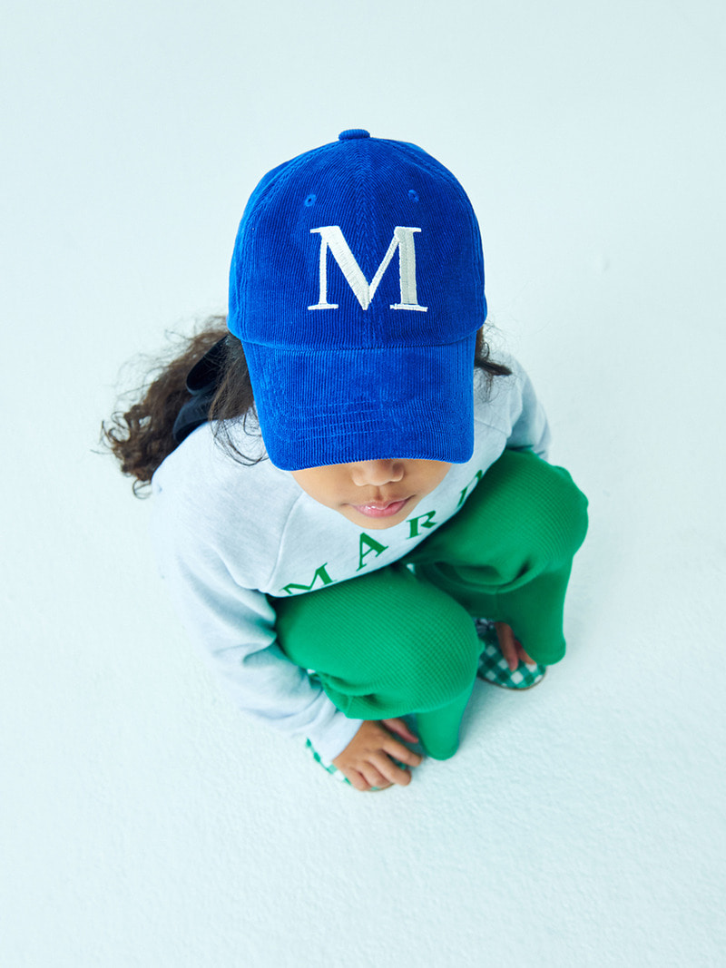 KIDS CORDUROY CAP M_BLUE