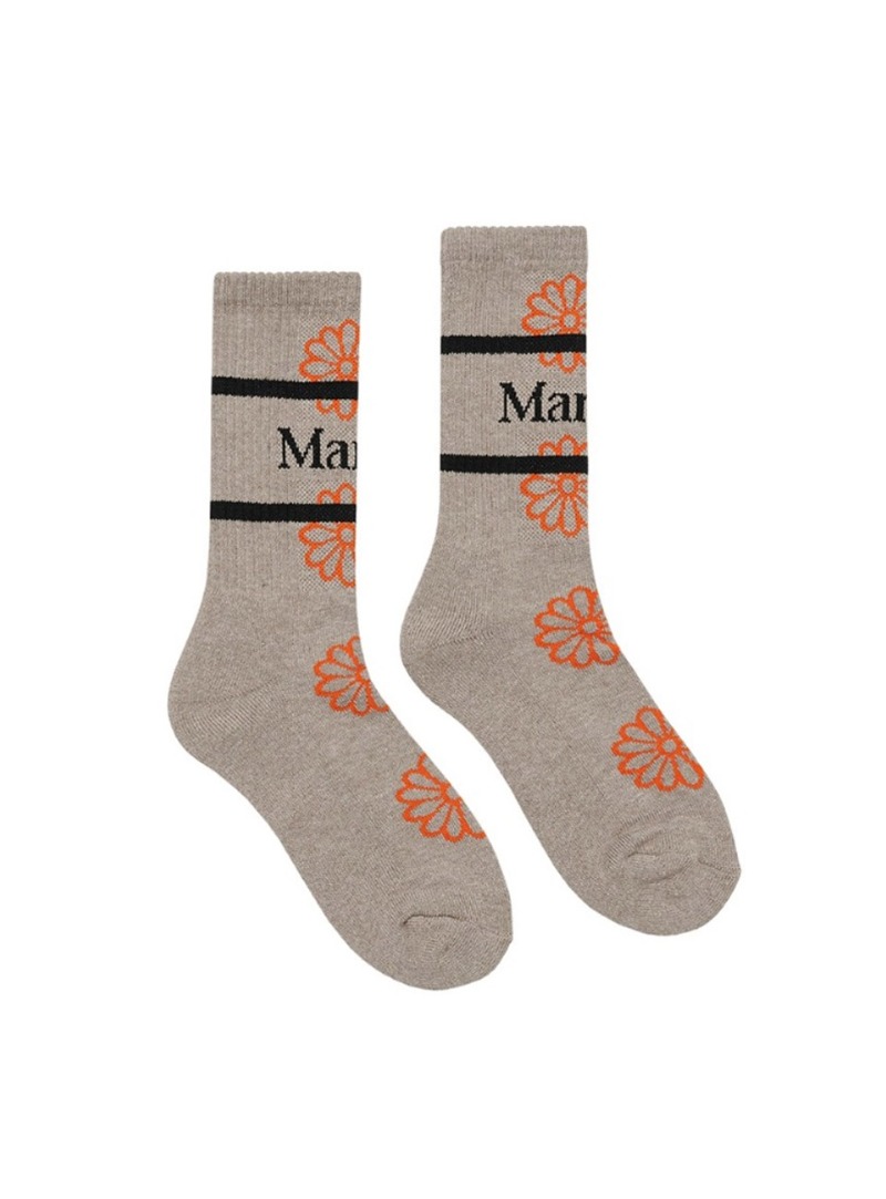 SOCKS FLOS EMOJI_DARKBEIGE