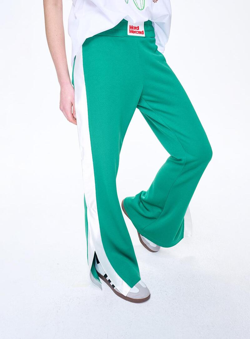 TRACK FLARE PANTS_GREEN