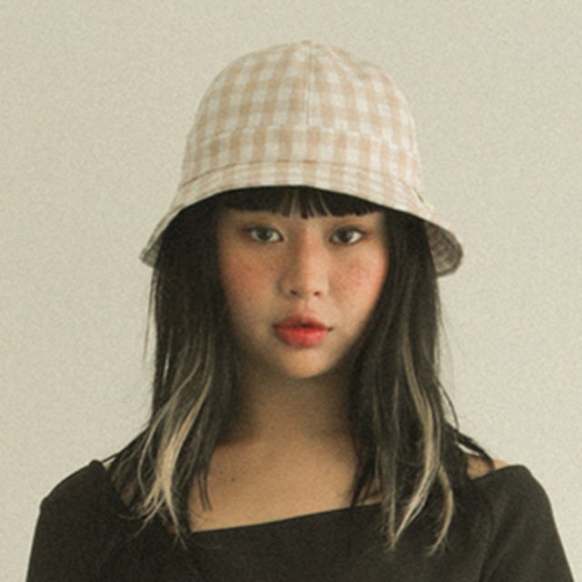 POINT LABEL BUCKET HAT _ CHECK
