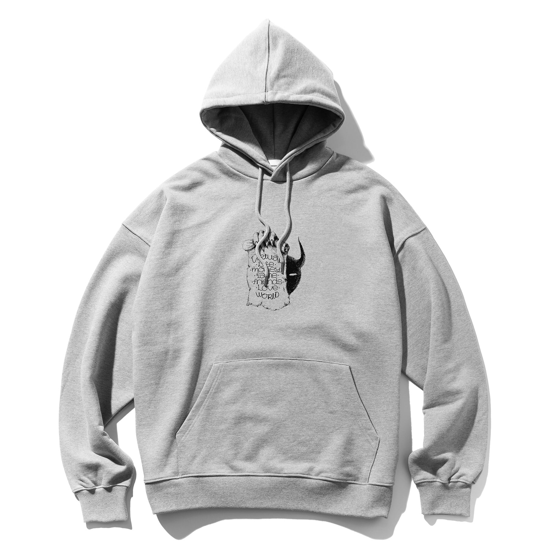ILLUSION OVERSIZED HOODIE MFTHD007-GY