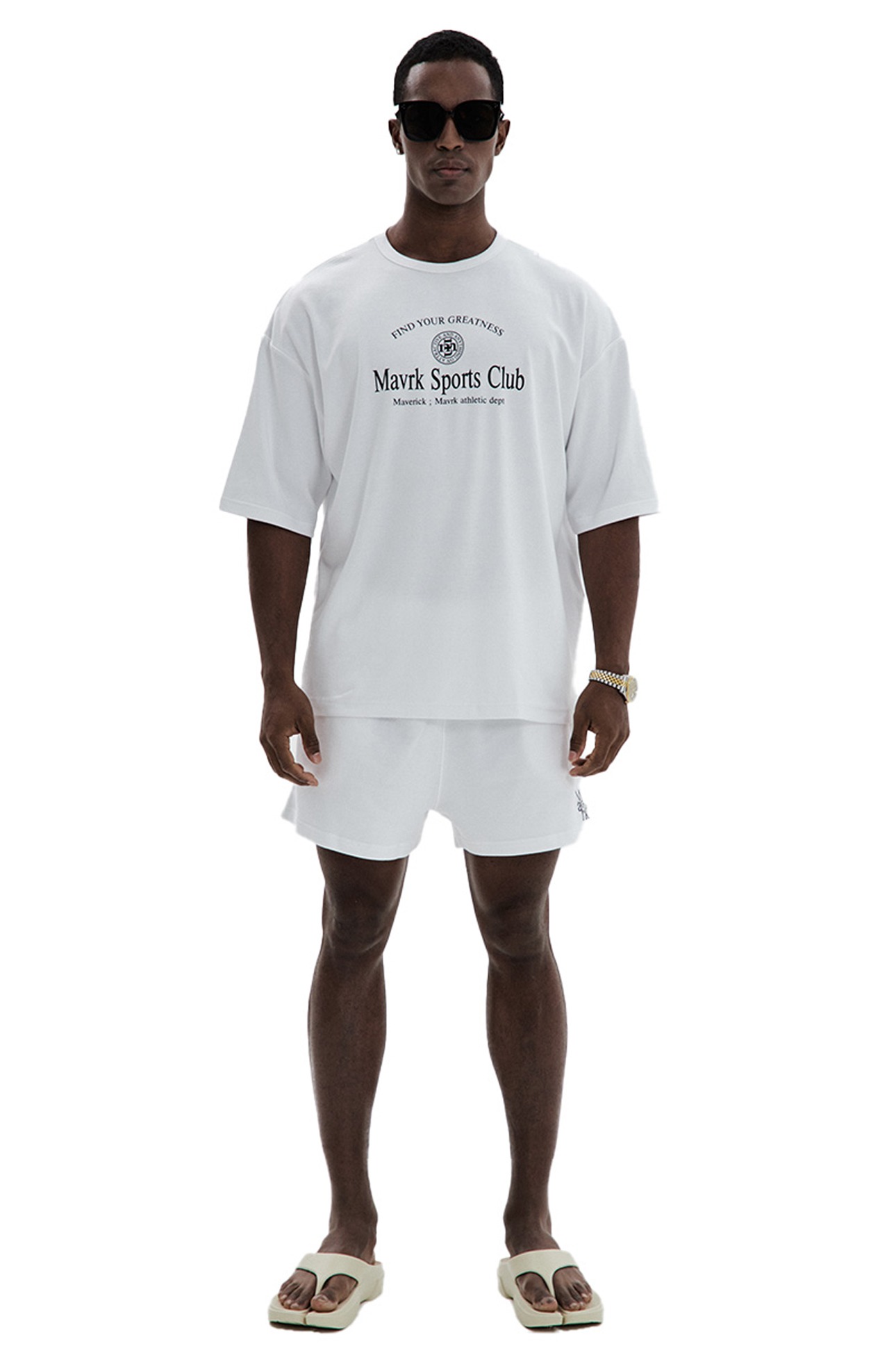클래시 스포츠클럽 오버핏 티셔츠 화이트