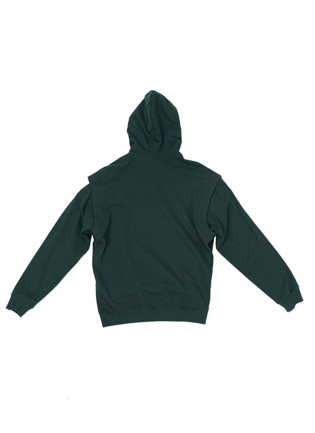 Dark Green Detachable Sleeve Hoodie Sweatshirt