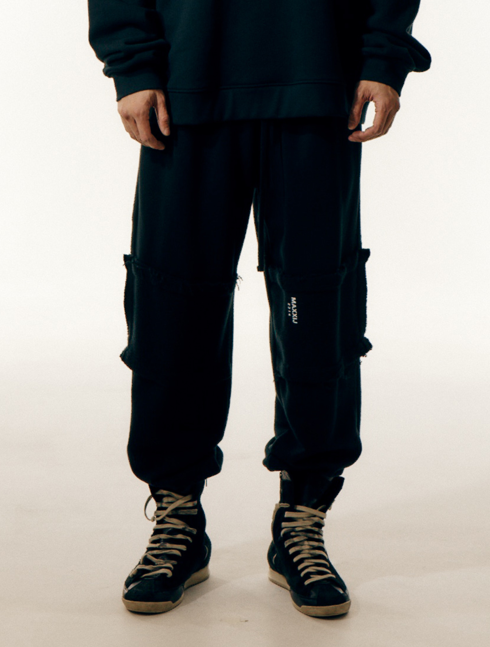 Black Inside Out Patch Signature Jersey Track Pants