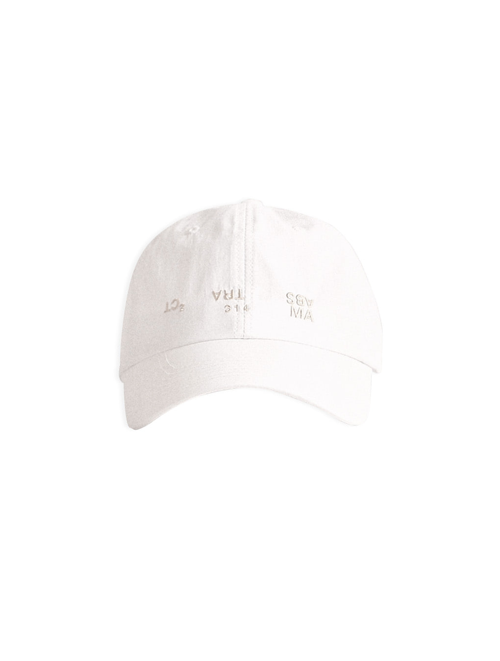 White &#039;Abstract&#039; Logo Embroidered Ball Cap
