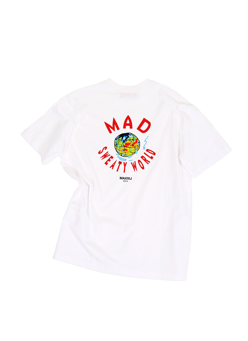 White Sweaty Mad World Cotton Jersey T-shirts