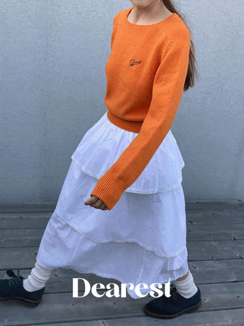 [Dearest] Delina (니트) -탠저린 (1차소진 예약주문 10일이상 소요)