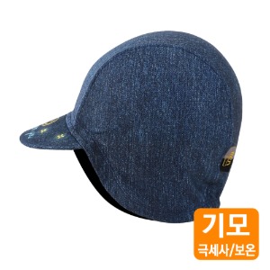 [WARM CAP-DENIM]방한 사이클링캡-데님헬멧 안에 가볍게 착용하는 귀달이 쪽모자방한모자 비니 웜캡 속모자 보드 스키 모자
