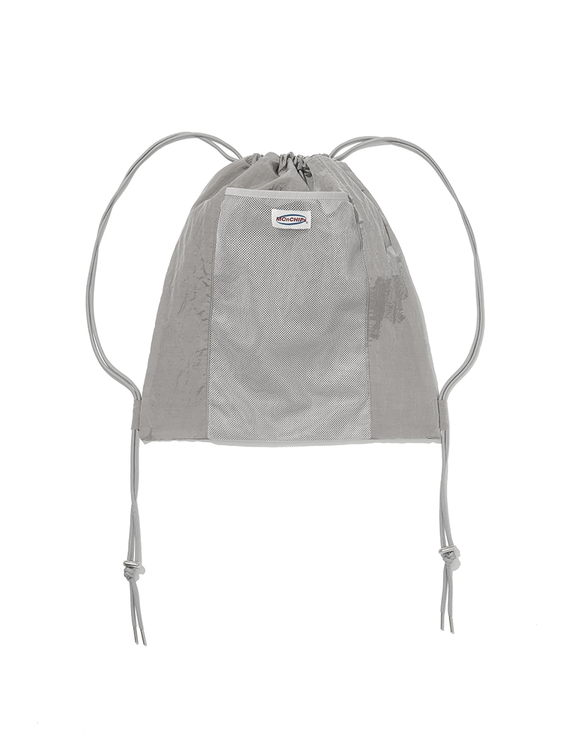 Metal velcro gym sack (light grey)