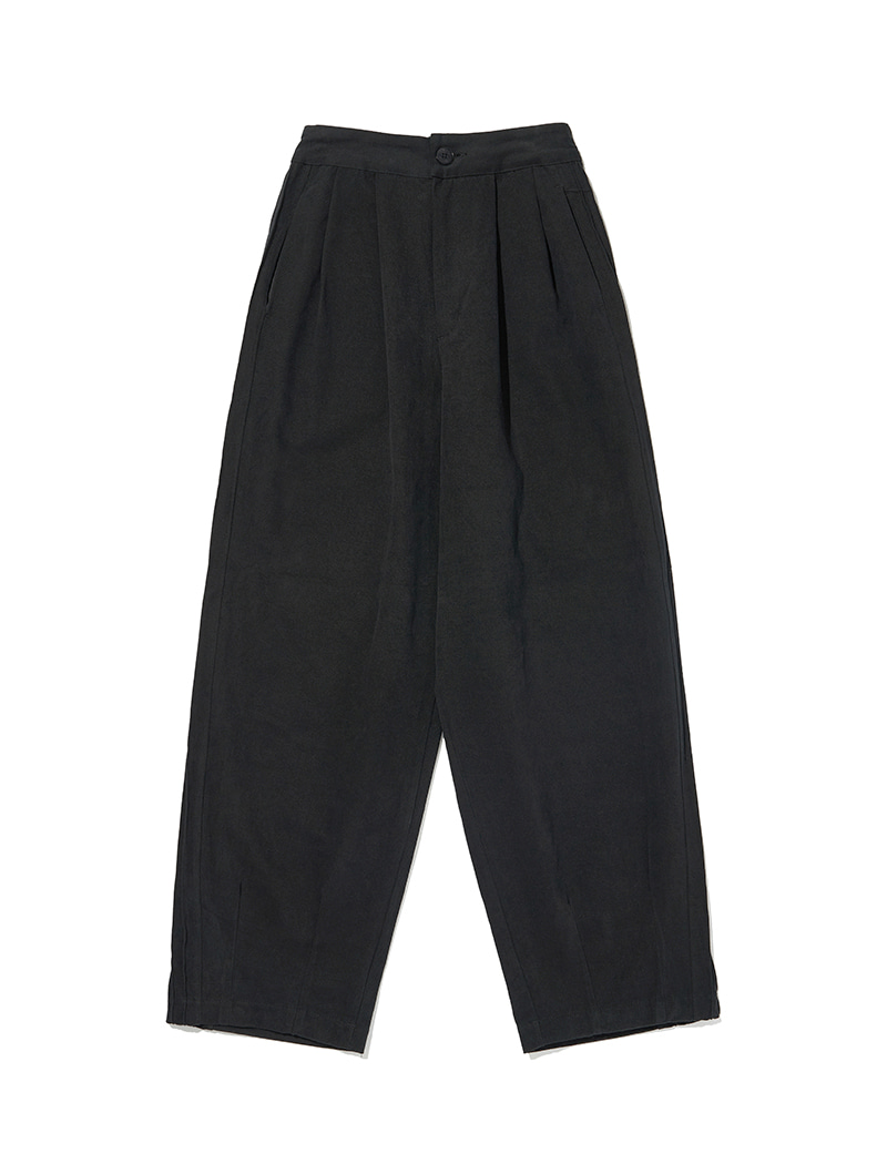 Side wrinkle pants [black]