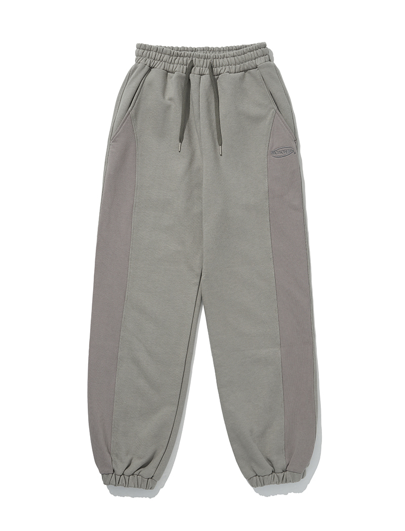 Color block jogger pant [khaki grey]