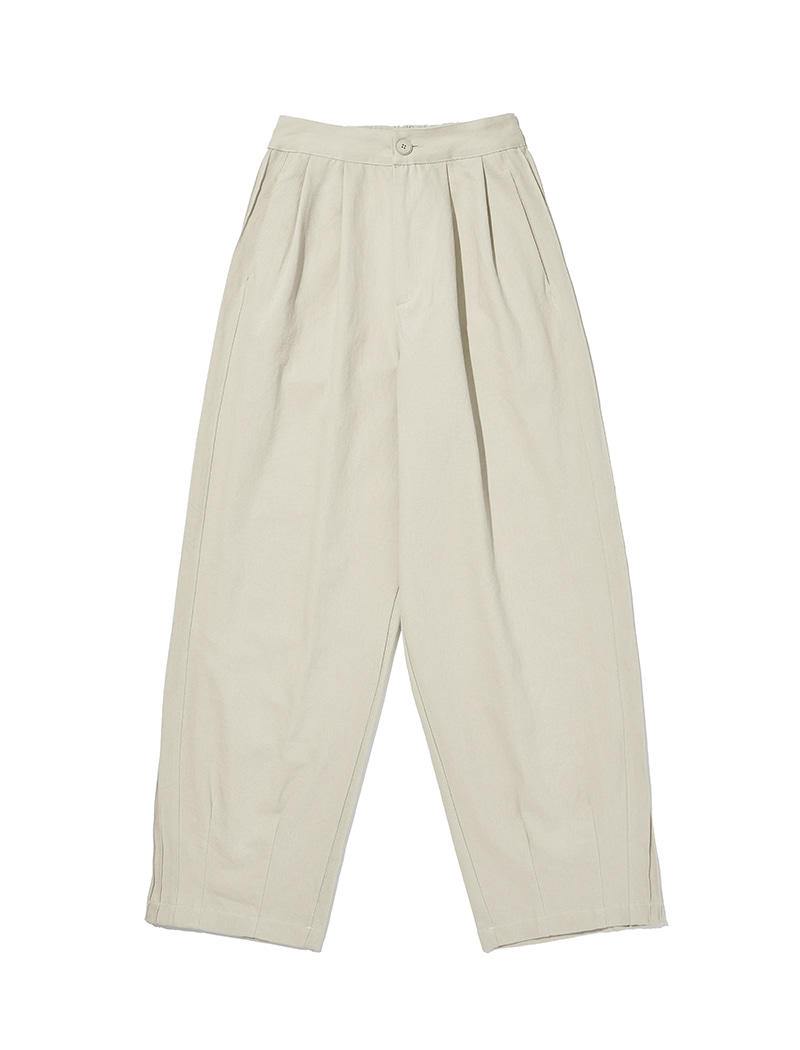 Side wrinkle pants [beige]