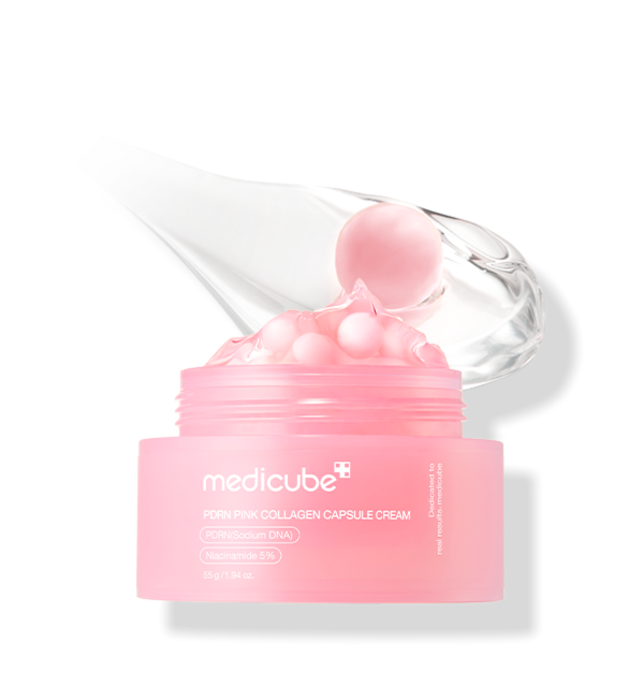 Medicube PDRN Pink Collagen Capsule Cream กระปุกครีมแคปซูลสีชมพู