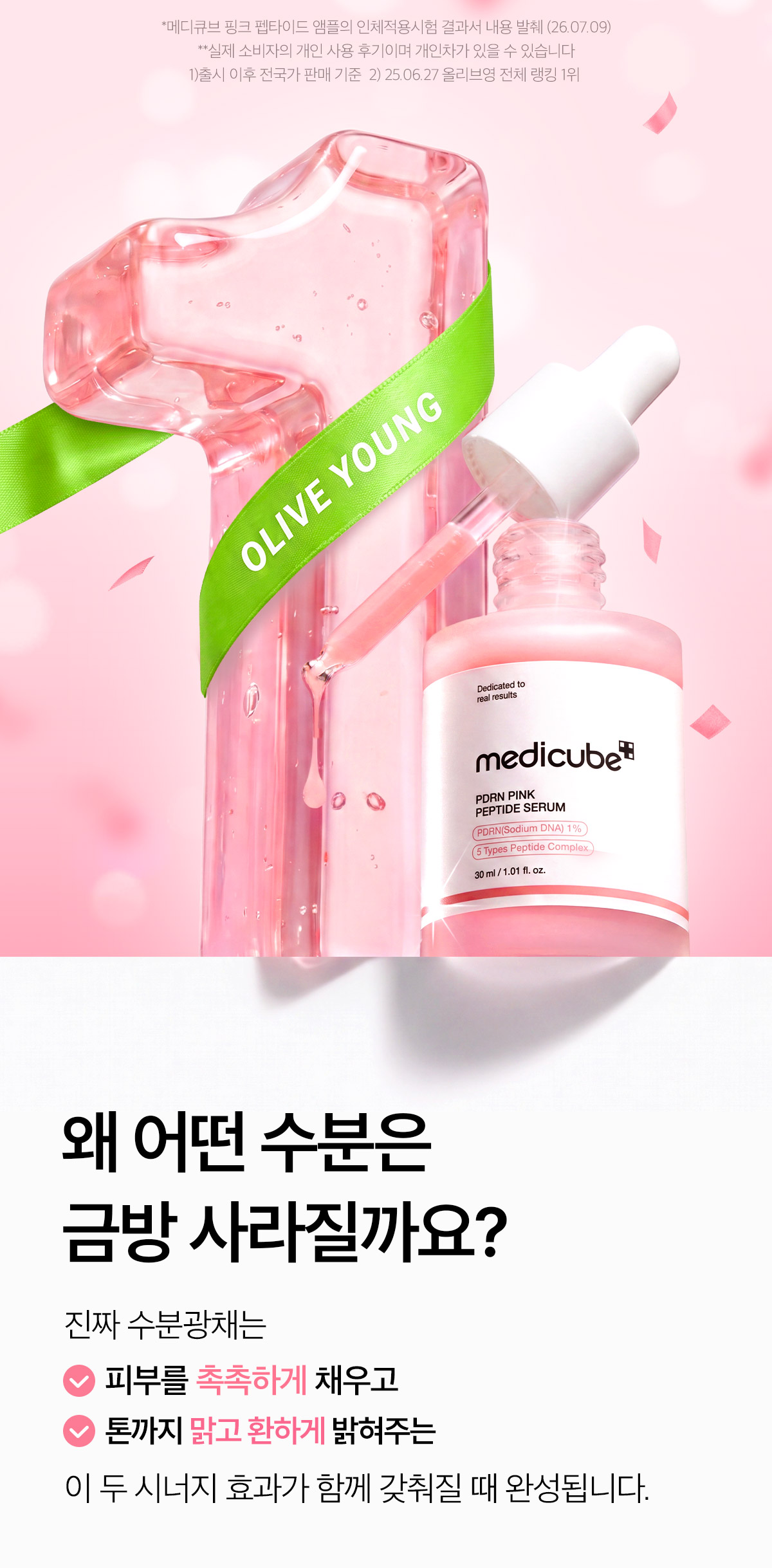 medicube PDRN Pink Peptide Ampoule 30ml (+Refill Pack 50ml+Ampoule 10ml)