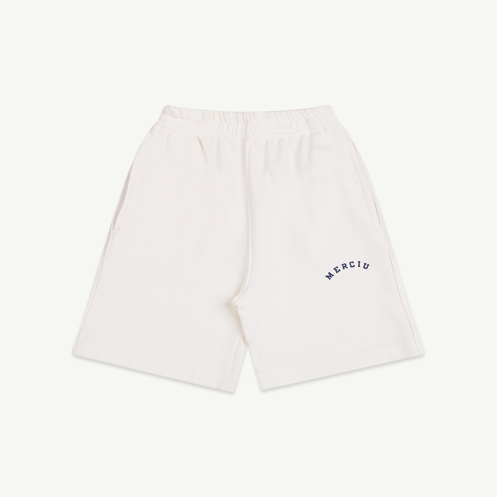 22 S/S Merciu logo shorts - ivory ( 2차 입고, 당일 발송)