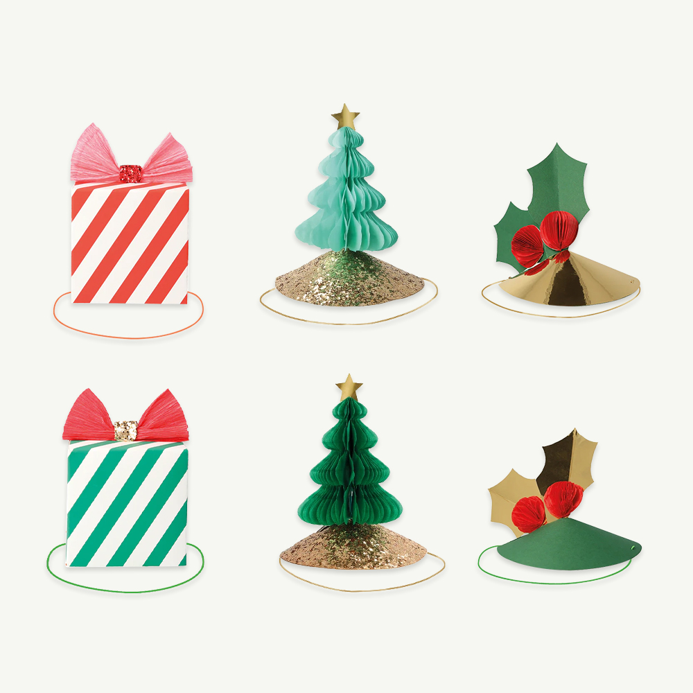 [MeriMeri] Mixed Christmas Party Hats ( 6 pcs ) ( 당일 발송 )