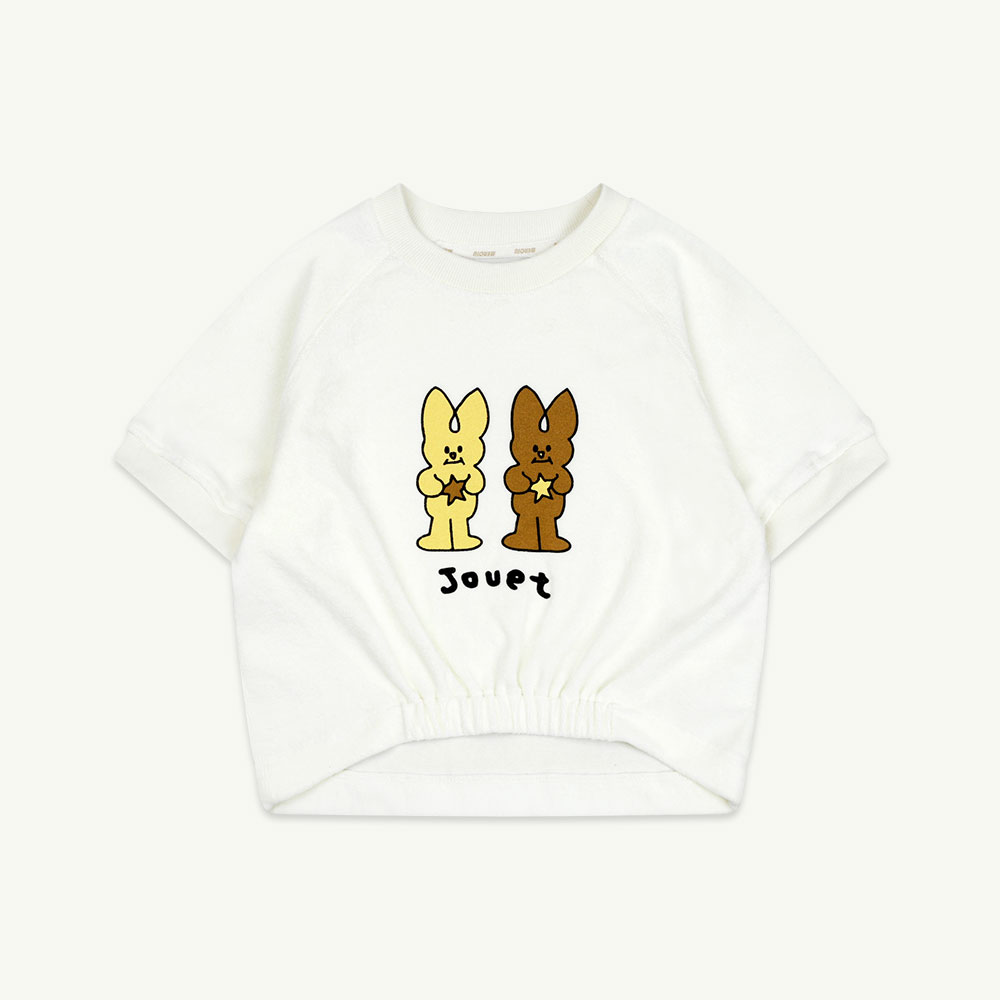 23 S/S Rabbit short t-shirt - ivory ( 신상할인가 3월 22일까지 )