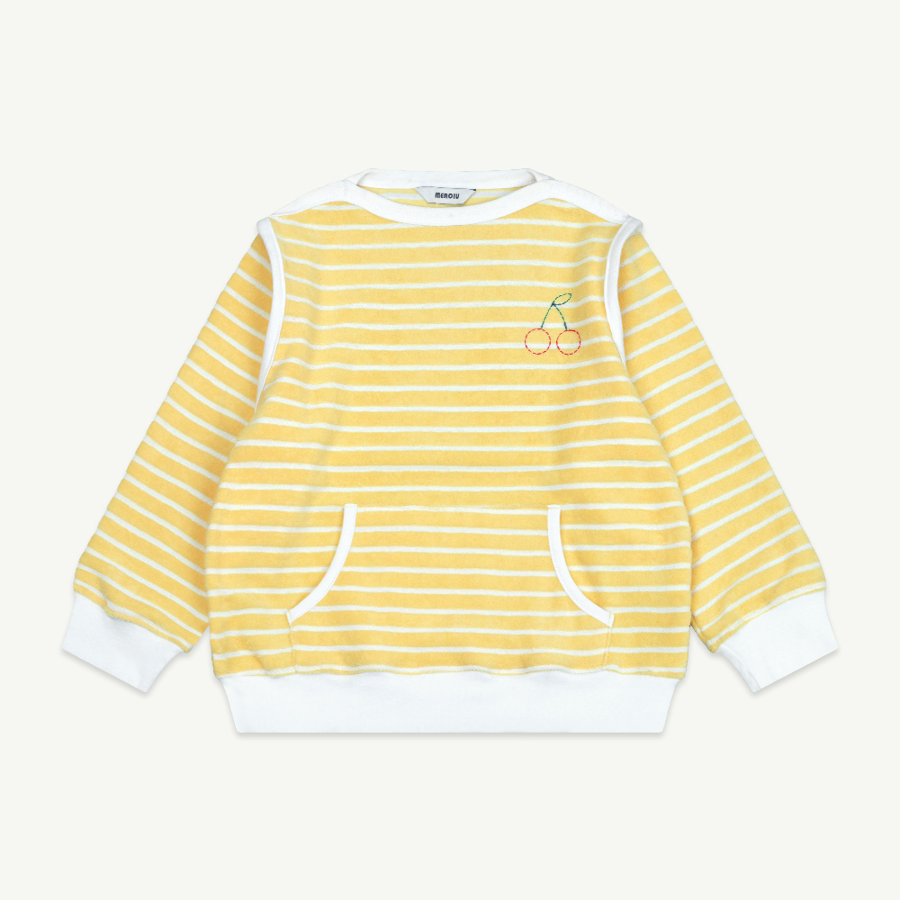 23 S/S Stripe terry sweatshirt - yellow ( 프리오더, 3월 22일까지 주문 가능 )