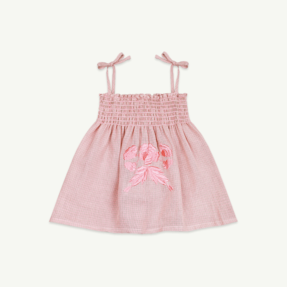 22 S/S Pink smocked tank top ( 2차 입고, 당일 발송 )
