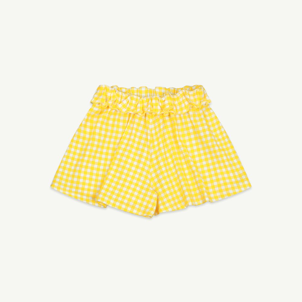 23 S/S Check frill shorts - yellow ( 2차 입고, 당일 발송 )